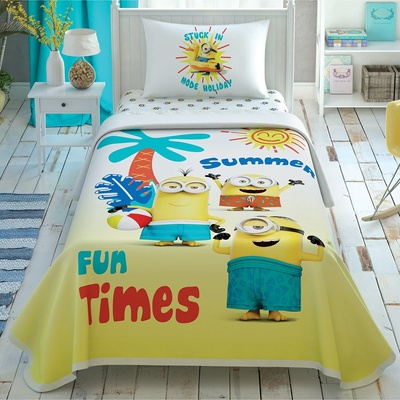 TAC Детски спален комплект с покривало за легло minions summer