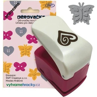Creatoys děrovačka s embosing efektem 25 mm motýl 2