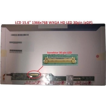 CLAA156WA12A LCD 15.6" 1366x768 WXGA HD LED 30pin (eDP) display displej matný povrch