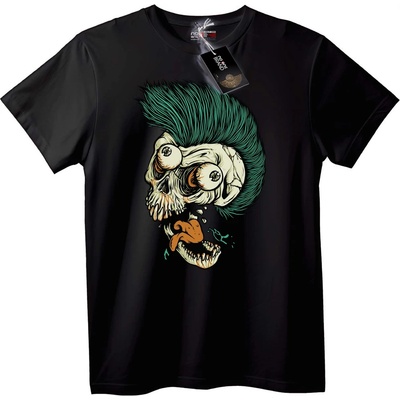 NOONEBRAND Тениска с череп Мохок - 6XL, Black
