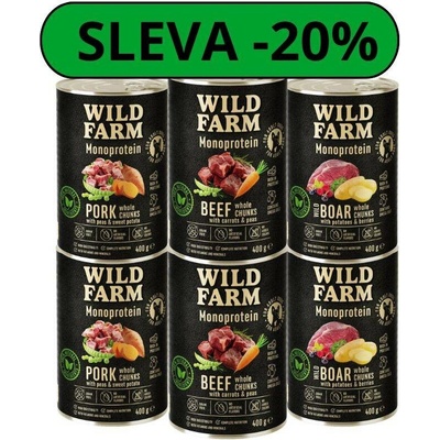 Wild Farm Monoprotein Mix 6 x 400 g