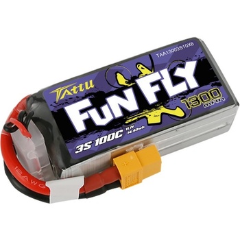TATTU FunFly LiPo Series 3S 3S1P 100C XT60 Plug 11,1V 1300 mAh