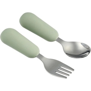 Nattou Комплект прибори от неръждаема стомана Nattou - Linden, Green Nattou (873062) - baby