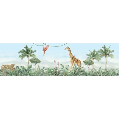 AG Design WBD-8177 Dětská samolepící bordura Jungle, rozměry 5 m x 13,8 cm