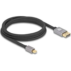 Delock Кабел Mini DisplayPort към DisplayPort, 8K, 60 Hz, 2 m (DELOCK-81092) - pcbuild