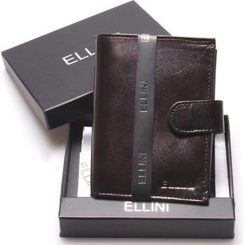 Ellini Originální pánská kožená peněženka černá s odleskem Daedalus černá