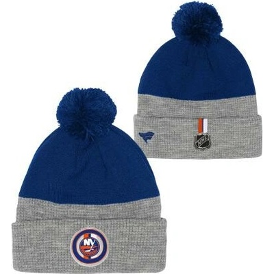 Outerstuff Dětská zimní čepice New York Islanders NHL Draft Cuffed Beanie With Pom