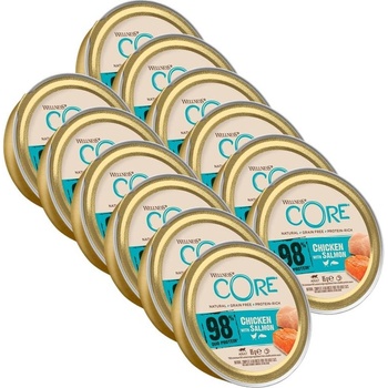 Wellness CORE Tender Cuts kura a losos 12 x 85 g