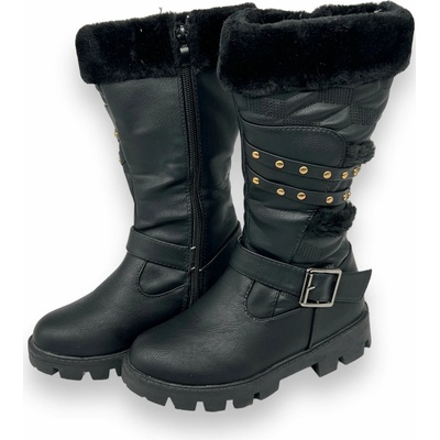 Dievčenské čižmy čierne