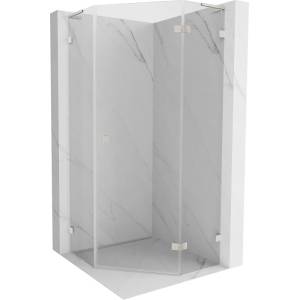 Mexen Lunar L петостенна душ кабина с отваряща се дясна врата 80 x 80 см, (831L-080P-080L-97-00-P)