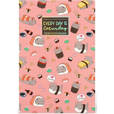 Legami Zápisník Lined Notebook Quaderno Large Sushi Cat