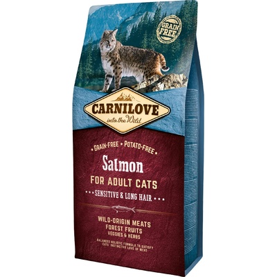 Carnilove Salmon for Adult Cats Sensitive and Long Hair 2 x 6 kg