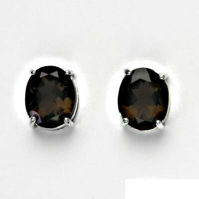 Čištín Zlaté náušnice, přírodní záhněda 10x8 mm, bílé i žluté zlato - NŠ 1242
