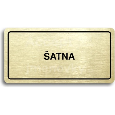 ACCEPT Piktogram ŠATNA - zlatá tabulka - černý tisk