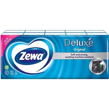 Zewa Deluxe Standard papírové kapesníčky 3-vrstvé 10 ks