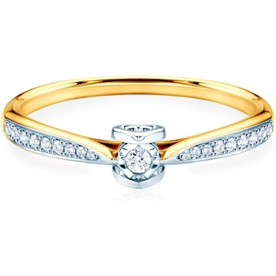 SAVICKI Годежен пръстен Savicki: двуцветно злато, диаманти