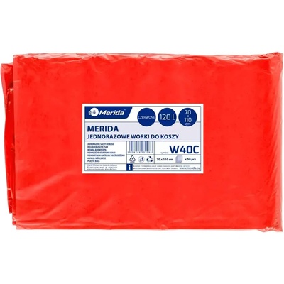 Merida pytle LDPE 40µm 160l 10ks červené