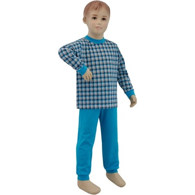 Esito chlapecké pyžamo tyrkysové kostky tyrkysová kostka malá