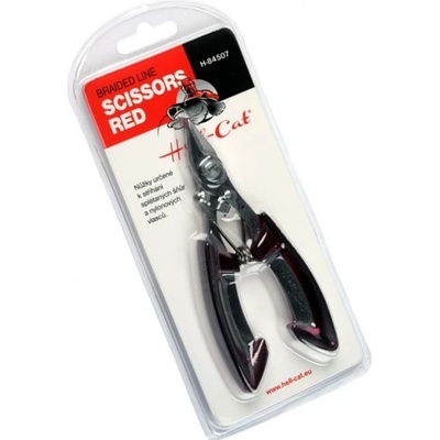 Hell-Cat Nožničky Scissor For Braided Line S/S Claret Red