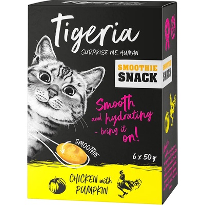 Tigeria 8х50г Smoothie Snack Tigeria, лакомство за котки - пиле с тиква