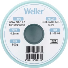 Weller WSW SAC L0 spájkovací cín bez olova cievka Sn3.0Ag0.5Cu 500 g 0.8 mm