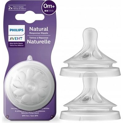 Philips Avent savička Natural Response 2 novorozenecký průtok 2 ks transparentní – Zboží Dáma