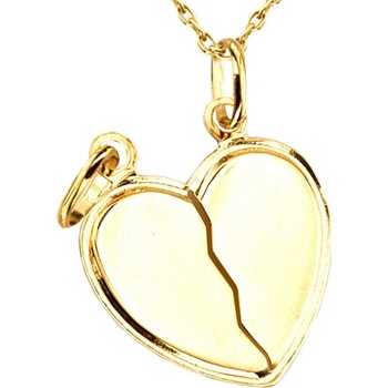 Zlatý prívesok srdce pre dvoch IZ4633