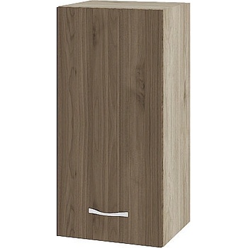 ИРИМ Горен шкаф с врата и рафт Сити АРО-16 дъб сонома арвен / орех адмирал 35 см