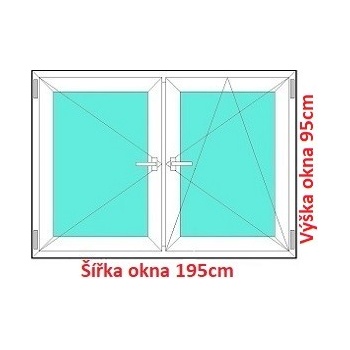 Soft Dvojkrídlové plastové okno 195x95 cm, O+OS