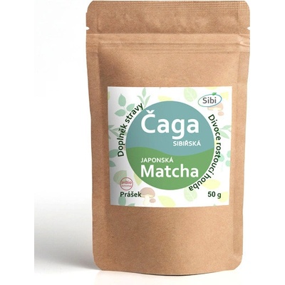 Sibi Čaga sibiřská a Matcha prášek 50 g