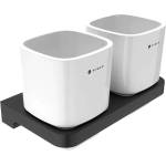 Nimco Maya - Чаша за четки и паста с държач, бяла/черна MAC 29058DK-90 (MAC 29058DK-90)