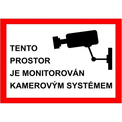 Walteco Tento prostor je monitorován 297x210mm, formát A4, plastová tabulka , 20050