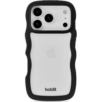 Holdit Калъф Holdit - Wavy, iPhone 17 Pro, черен/прозрачен (7330985168314)
