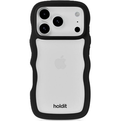 Holdit Калъф Holdit - Wavy, iPhone 17 Pro, черен/прозрачен (7330985168314)