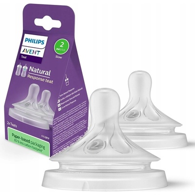 Philips Avent savička Natural Response 2 novorozenecký průtok 2 ks transparentní – Hledejceny.cz