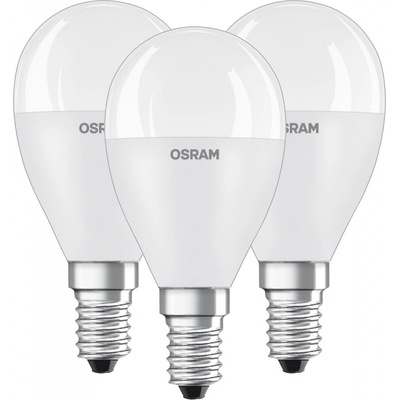 Osram 3PAK LED žárovka LED E14 P45 7W = 60W 806lm 3000K Teplá bílá 200° VALUE