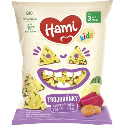 Hami trojhránky červená repa špenát mrkva 30 g