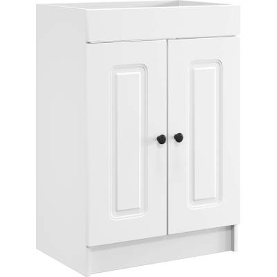 vidaXL Мебел под мивка за баня Бяло 56 x 37, 5 x 81 см (890004)