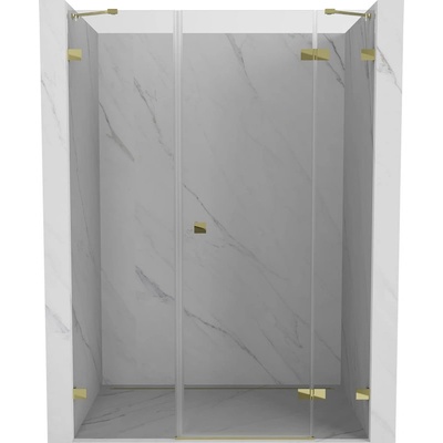Mexen Lunar шарнирна врата за душ, дясна 145 см, прозрачна, златна - 834S-145-050-50-00-P (834S-145-050-50-00-P)