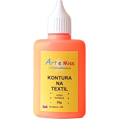 Kontura na textil 55g 72 neon oranžová světlá