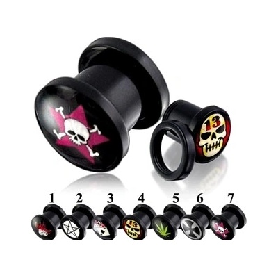 Šperky4U šroubovací akrylátový plug do ucha PL01080-12B