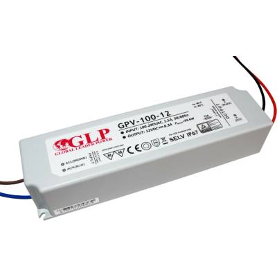 GLP GPV zdroj plastový CV IP67 různé typy 12V/24V - 12V, 100W