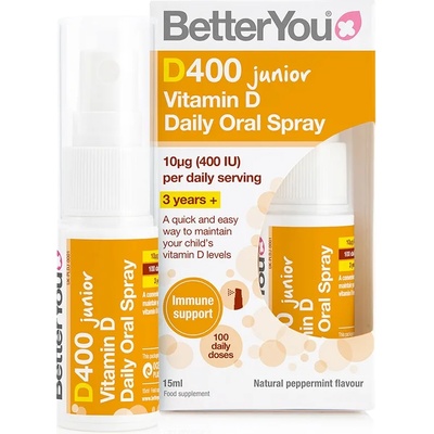 BetterYou D400 Junior Орален спрей, 15 ml, 100 дневни дози, Better You