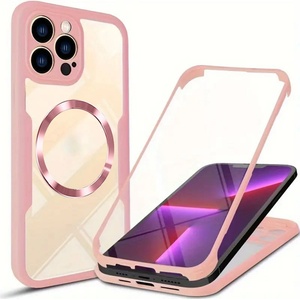 Techsuit Калъф за iPhone 13 Pro Max + Протектор - ColorVerse 360 MagSafe MagSafe Series - розов