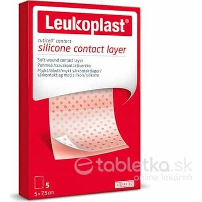 LEUKOPLAST CUTICELL CONTACT krytie na rany, sterilné, 5 x 7,5 cm 5 ks