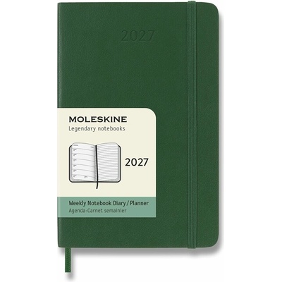 Moleskine A6 Týždenný 2027 Zelený