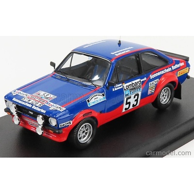 Trofeu Ford england Escort Mkii N 53 Rally Rac 1977 M.wilson T.harryman Modrá Červená 1:43