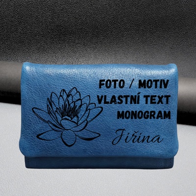 Dámská peněženka MISS PEARL z pravé kůže s vlastním motivem monogramem nebo textem