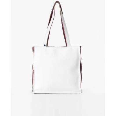 Trendbag Estónsky Ateliér AGLEA kožená kabelka FOLK biela