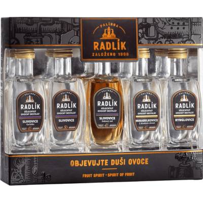 Radlík Dárkový Set 45,6% 5 × 0,05 l (karton)
